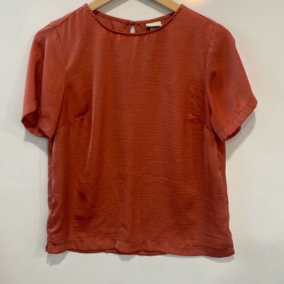 A new day womens small short sleeve silky blouse - Picture 1 of 5